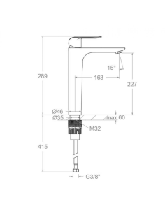 Ypsilon Plus monomando de lavabo XL cromo 2