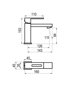 Grifo lavabo Nitro cromo GALINDO 2