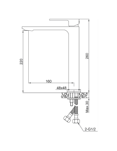 Grifo de lavabo alto BOLD color negro 2