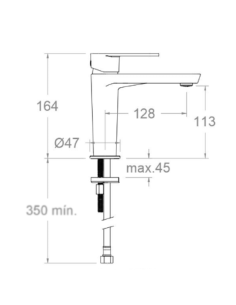 Grifo de lavabo Alexia oro cepillado RS 2