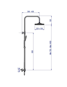 Columna ducha termostática Aqualis AQG 2