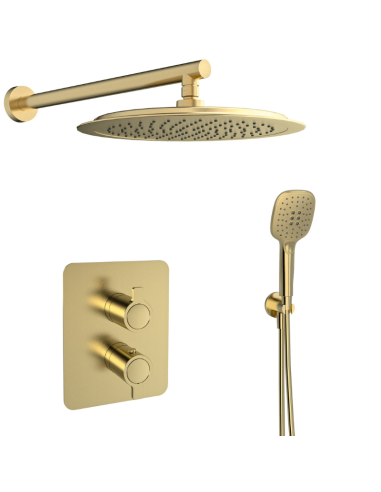 Ducha empotrada termostática oro cepillado Blautherm RAMON SOLER