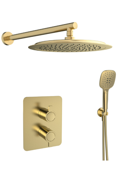 Ducha empotrada termostática oro cepillado Blautherm RAMON SOLER
