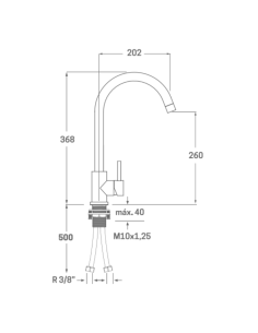 Grifo cocina oro cepillado Plenum 2