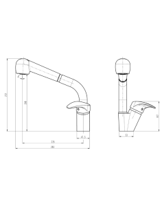 Grifo cocina extraíble Medusa EC-19 2
