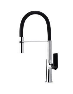 Grifo de cocina negro flexible Alpha