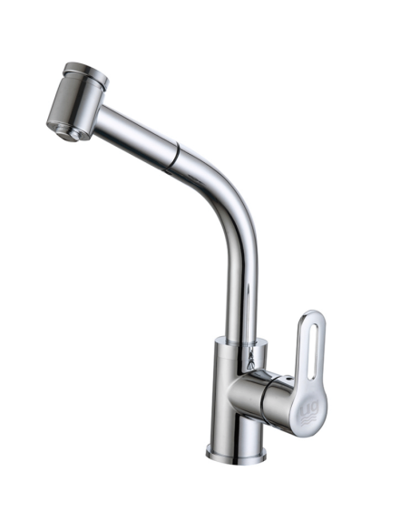 Grifo de cocina Atalaya con caño extraíble | cromo · Pereda