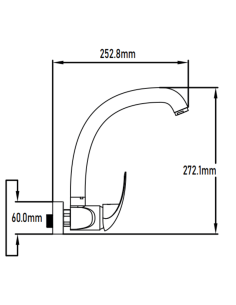 Grifo cocina pared Forma 2