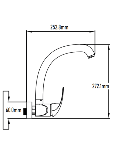 Medidas grifo cocina pared Forma