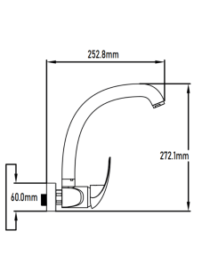 Grifo cocina pared distancia ejes 15 cm GF104 2