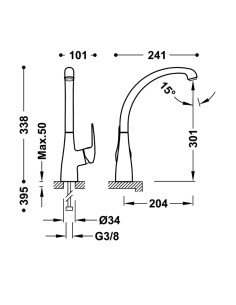 Grifo monomando para cocina-21644710 2