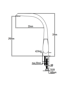 Monomando de cocina Sil UG 2