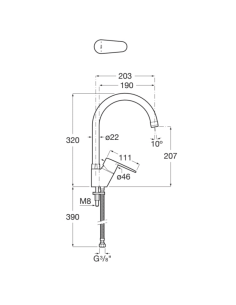 Grifo cocina Roca Victoria Plus 2