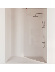 Mampara ducha fija oro rosa 8 mm Rimini