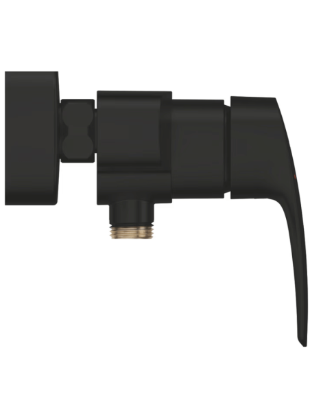 Grifo ducha monomando negro Eurosmart GROHE. Vista lateral