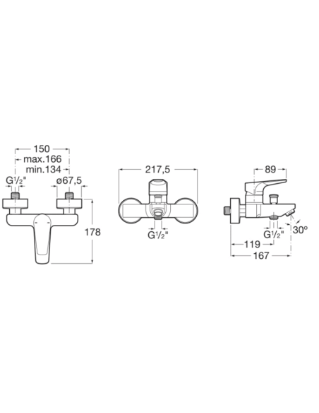Grifo de ducha monomando Atlas | cromado · Pereda
