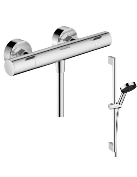Conjunto de ducha Hans Grohe ECOSTAT FINE + PULSIFY 3 JET · Pereda