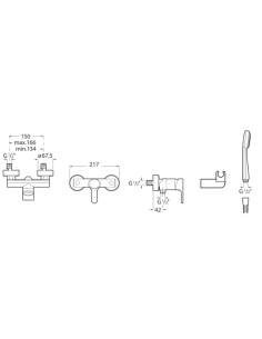 Grifo monomando de ducha L20 · Pereda 2