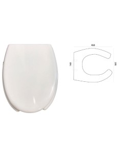 Tapa WC Universal, de material plastico, Forma Ovalada, Resistente