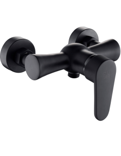 Grifo de ducha BIDASOA negro mate con equipo de ducha · Pereda