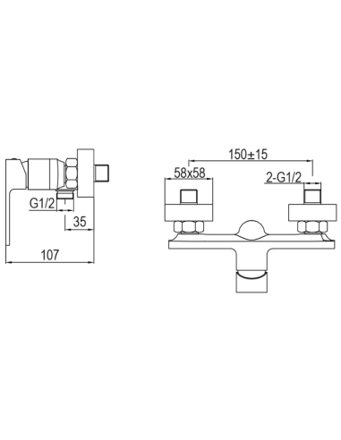 Grifo de ducha monomando Bold negro · Pereda