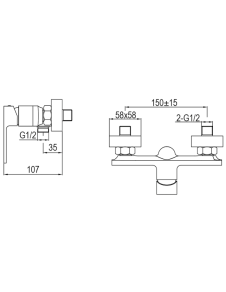 Grifo de ducha monomando Bold negro · Pereda