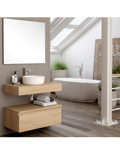 Mueble de baño bajo 80x32x45 cm Toscana