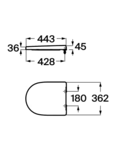 Tapa WC amortiguada Meridian ROCA A801F92001 2