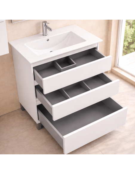 Mueble baño blanco Manning (Abierto)