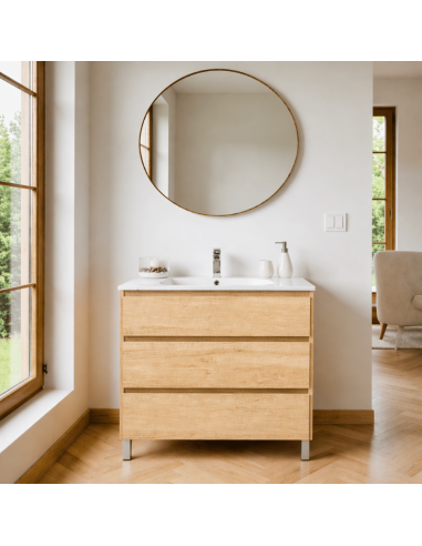 Mueble baño madera nebraska natural Nepal
