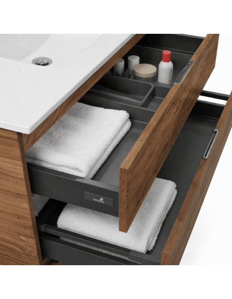 Mueble baño madera roble tabaco Nepal (Abierto)