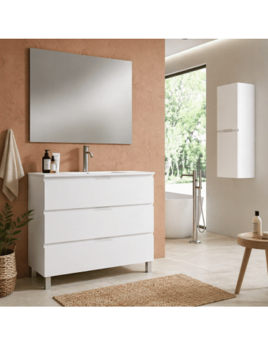 Mueble baño con patas blanco Karma