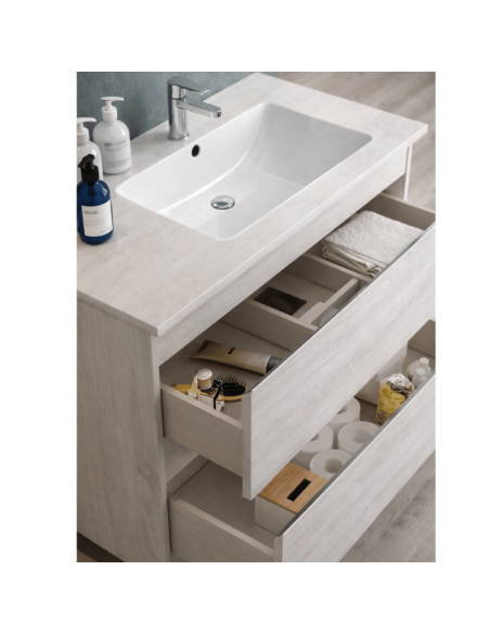 Mueble baño madera hibernian Inglet (Abierto)