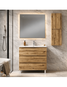 Mueble baño madera desierto con patas KARMA