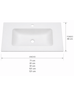 Lavabo encastrado Triana Solid Surface 2