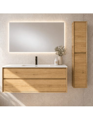 Mueble baño madera 120 cm suspendido Marco