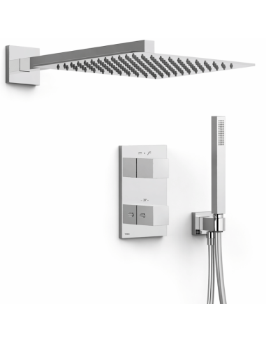 Ducha empotrada cuadrada parte exterior Therm-Box TRES