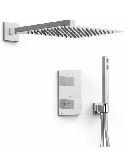 Ducha empotrada cuadrada parte exterior Therm-Box TRES