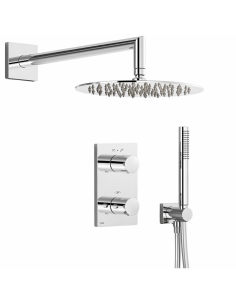 Ducha empotrada redonda parte exterior Therm-Box TRES
