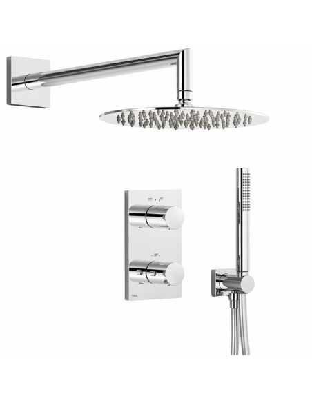 Ducha empotrada redonda parte exterior Therm-Box TRES