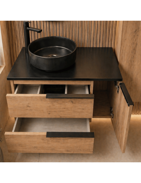 Mueble baño suspendido Black Capri (Interior)