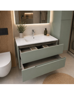 Mueble baño verde Unik Victoria-N ROCA 2