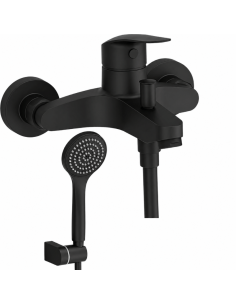 Grifo de Baño-Ducha BASE TRES PLUS Negro. Principal 2