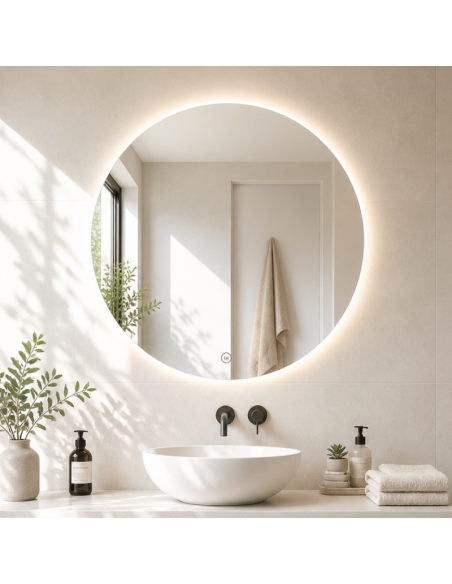 Espejo baño redondo con luz led Soul