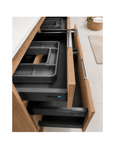 Mueble lavabo doble madera roble tabaco Nepal (Interior)