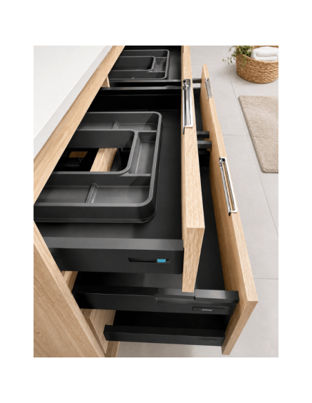 Mueble lavabo doble madera nebraska natural Nepal (Interior)