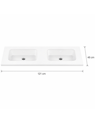 Lavabo doble seno 121x46 cm Etna | Pereda