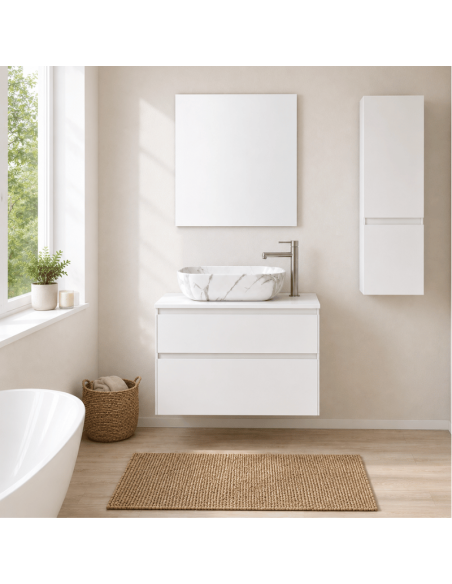 Mueble baño suspendido blanco Manning
