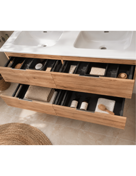 Mueble lavabo doble madera Karma (Interior)