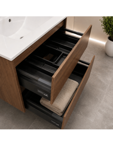 Mueble baño suspendido color congo Montreal